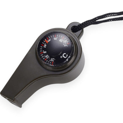 3 in 1 Survival Whistle Compass Thermometer