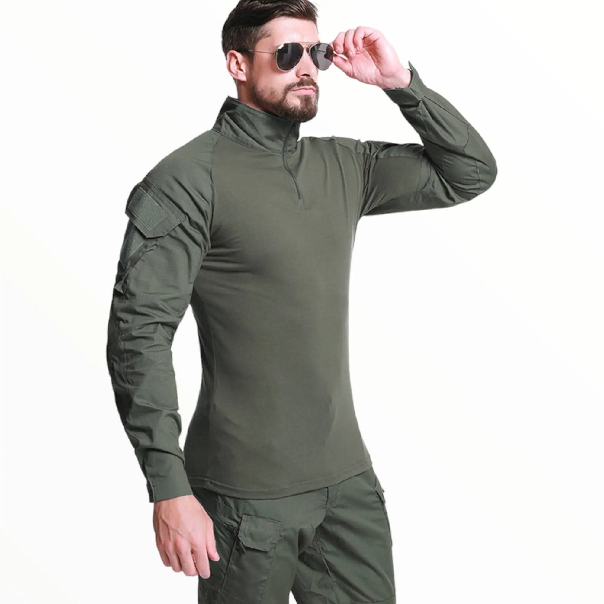 Army Green Long Sleeve T shirt