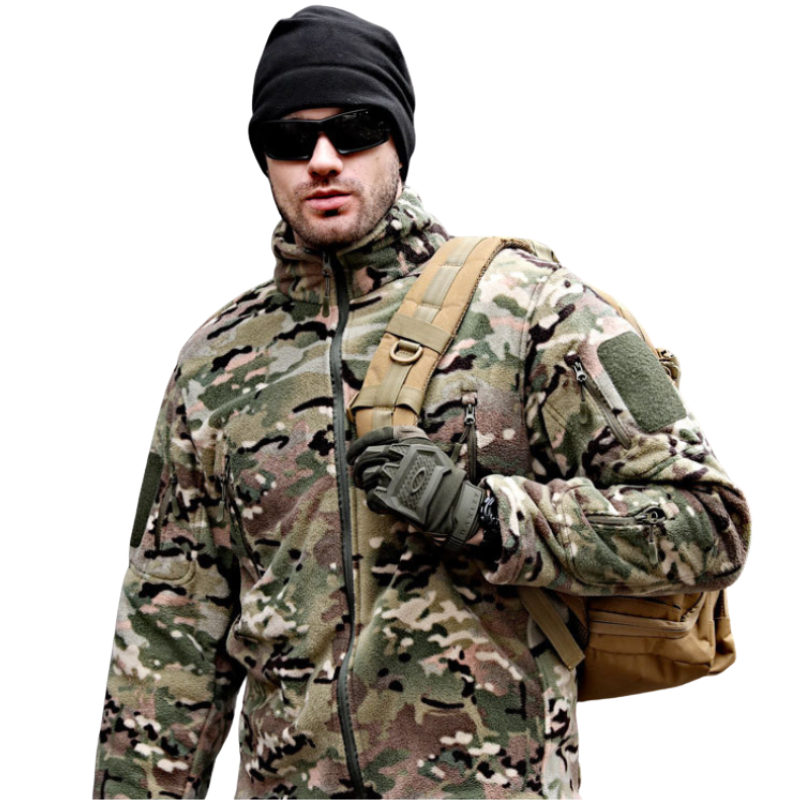 Army jacket velcro fleece