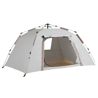 Automatic camping tent with awning