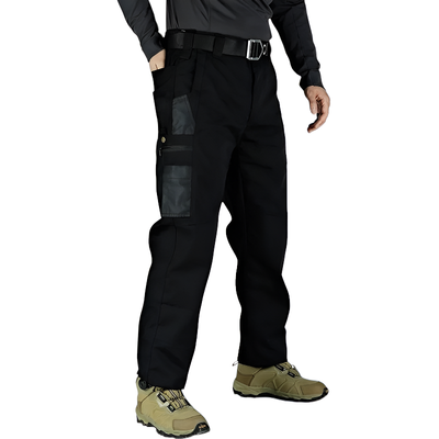 Black heavy duty combat trousers