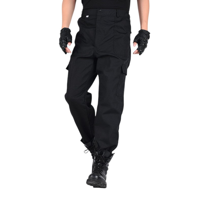 Black ripstop combat trousers