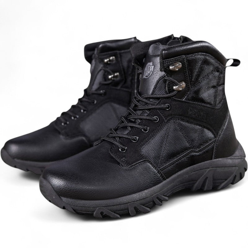 Black tactical combat boots