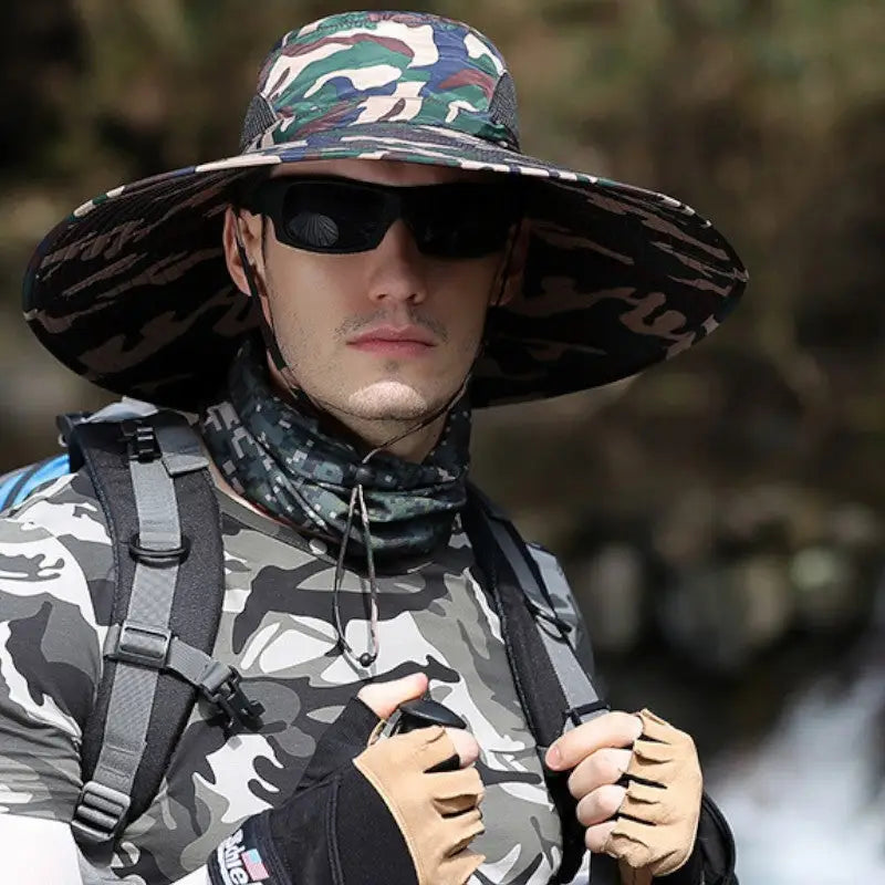 Blue military bush hat