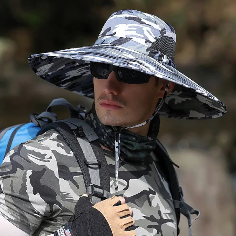 Blue military bush hat