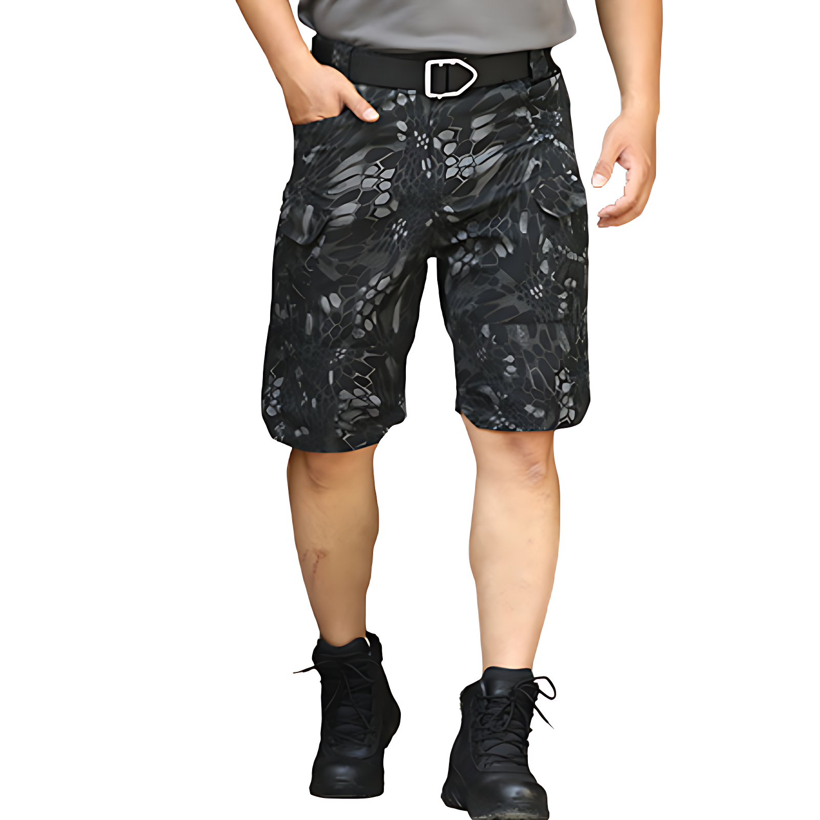 Camo black shorts