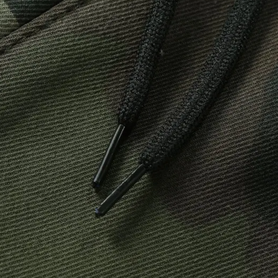 Camo cargo pants with drawstring