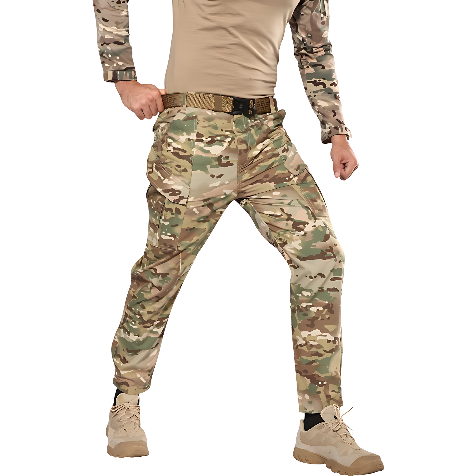Camo combat trousers
