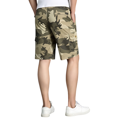 Camouflage cargo shorts for men