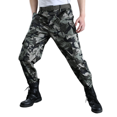 Camouflage combat trousers mens