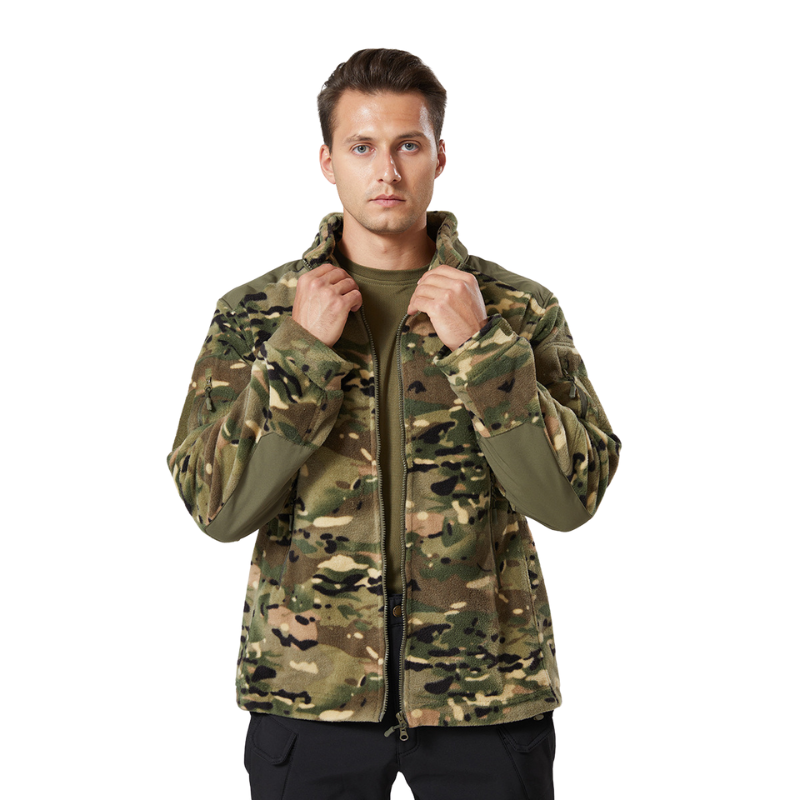 Camouflage fleece jacket army