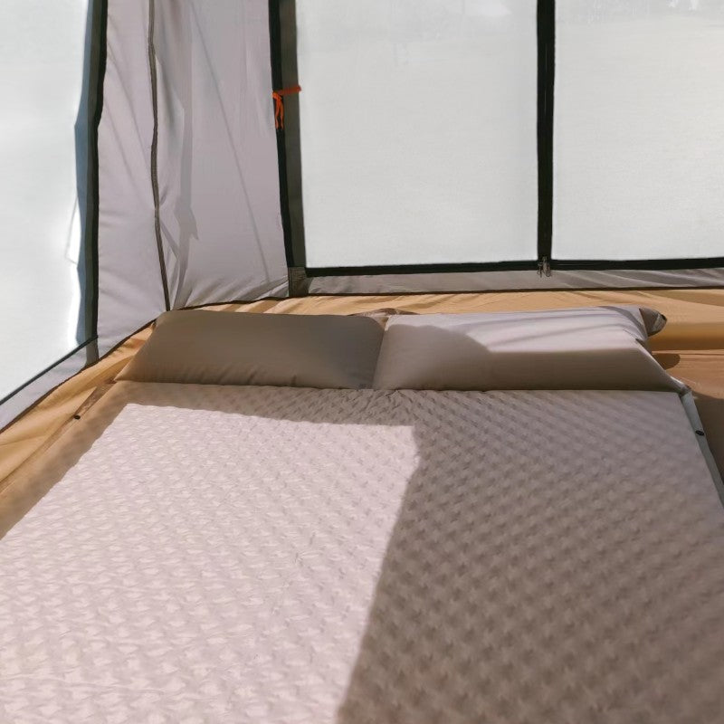 Camping bed self inflating for three