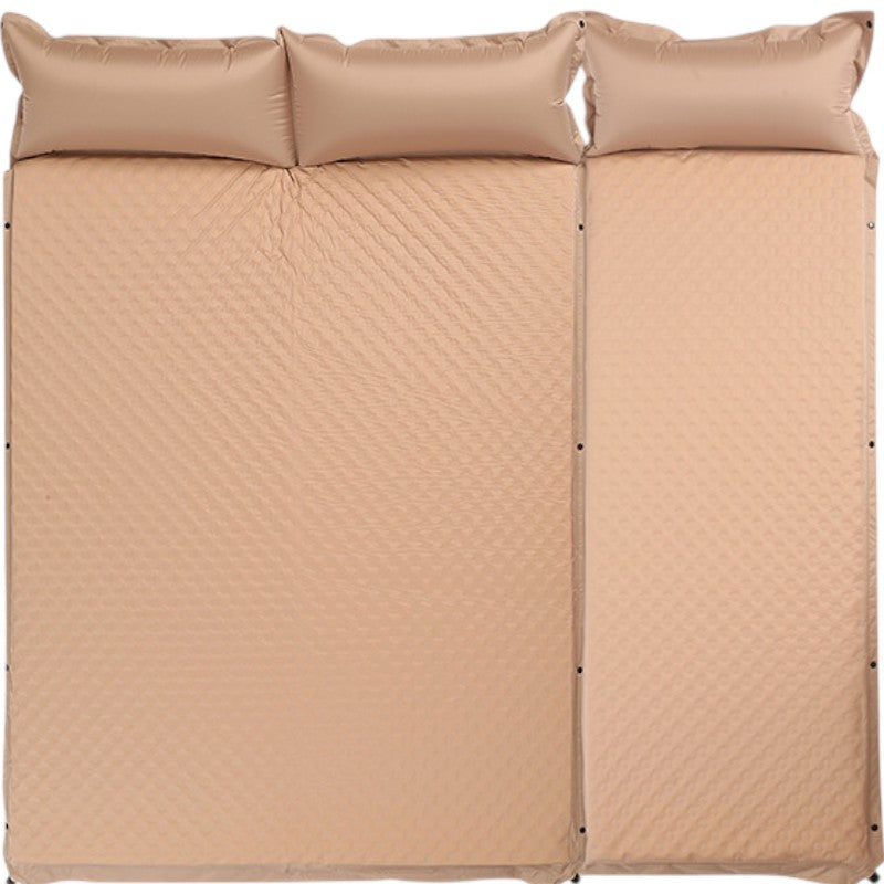 Camping bed self inflating for three