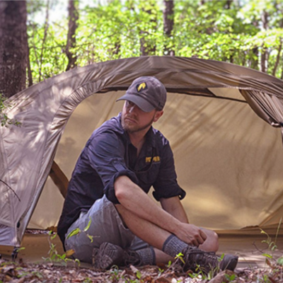 Camping tent with mosquito net