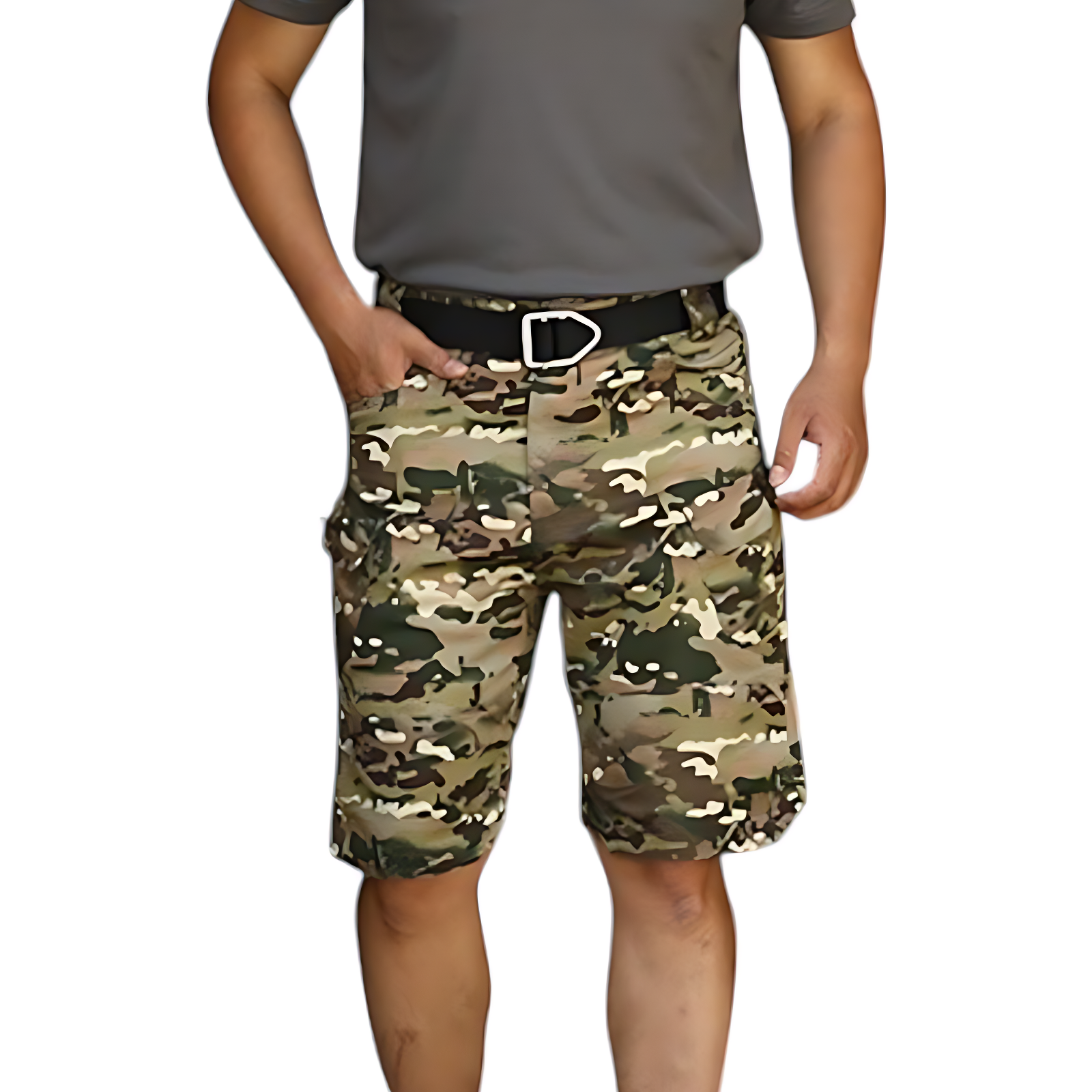 Cargo camo shorts for men