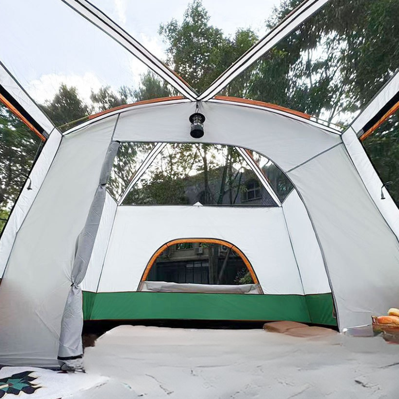Family tent camping