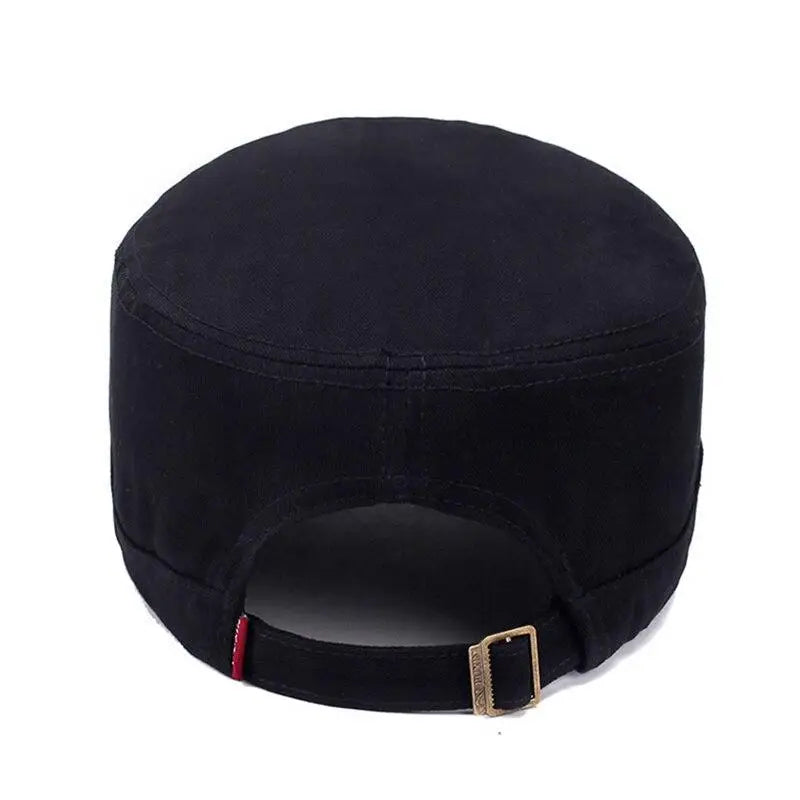 Flat top military cap