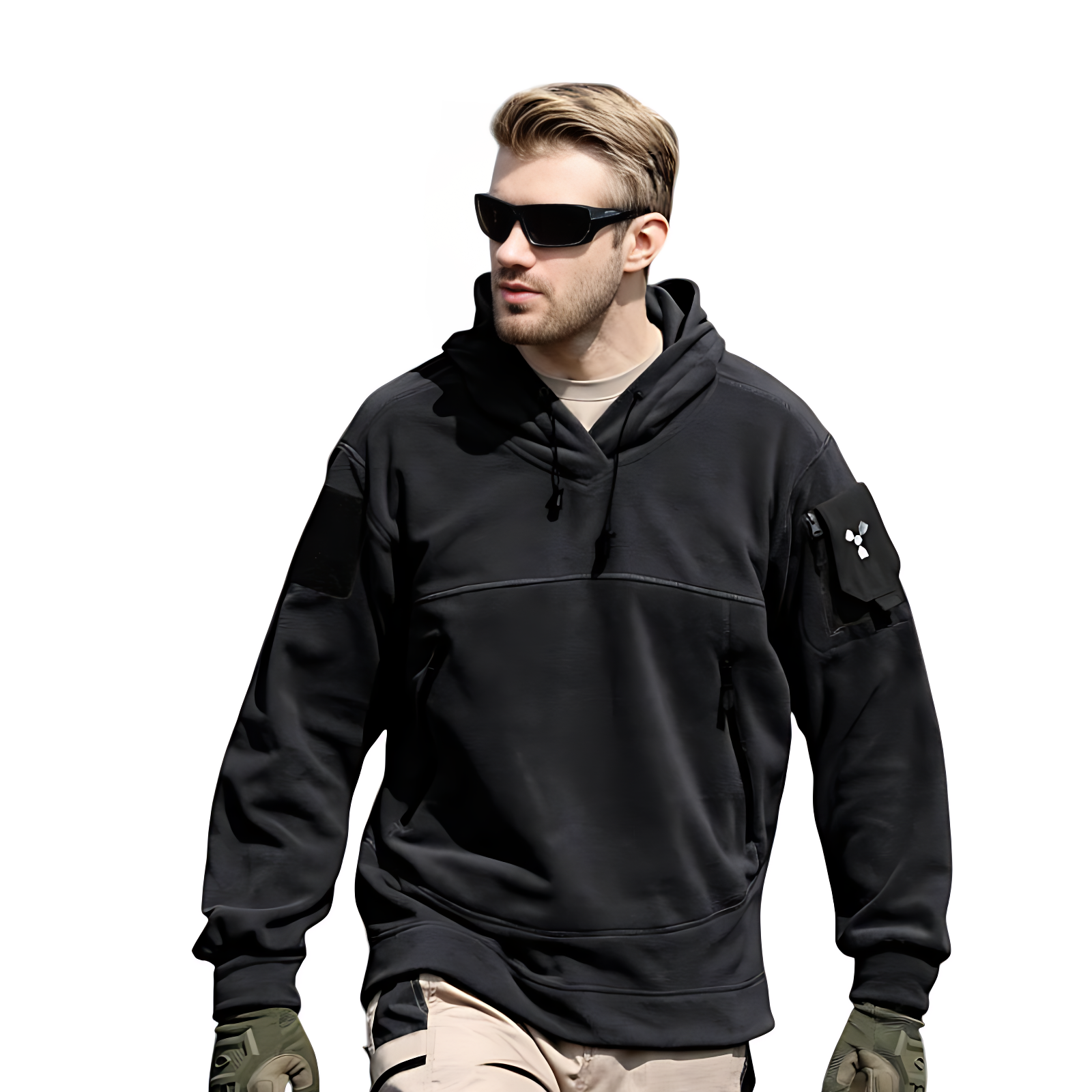 Hoodie army winter fleece jumper