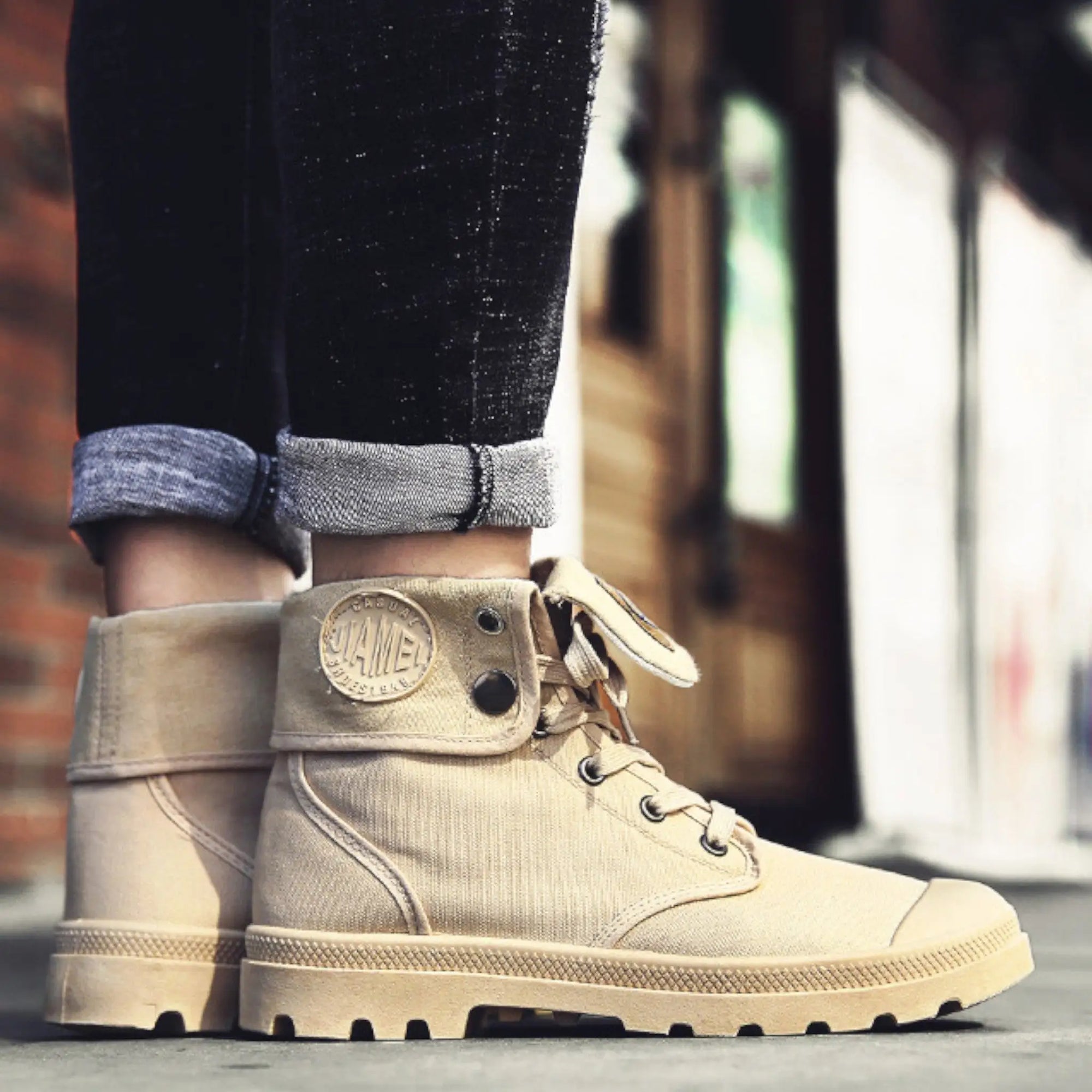 Hunter canvas desert commando boots