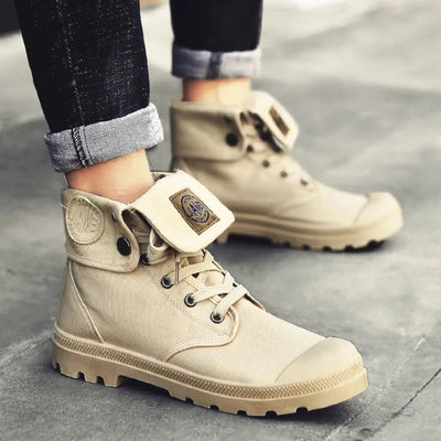Hunter canvas desert commando boots