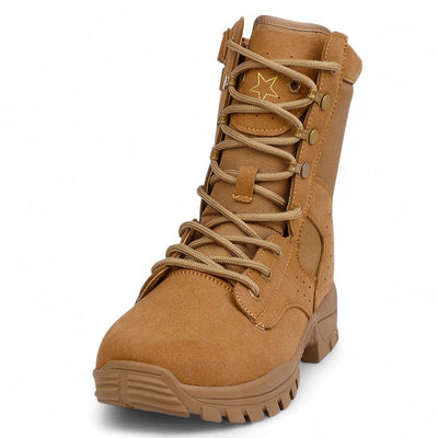 Lace-Up Zip Tactical Tan Desert Boots