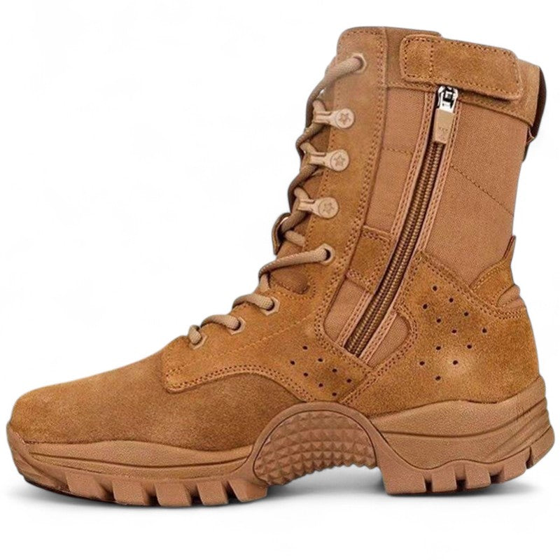 Lace-Up Zip Tactical Tan Desert Boots