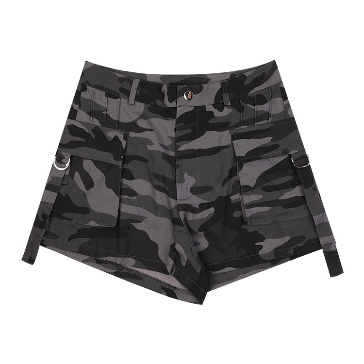Ladies Camo Cargo Shorts