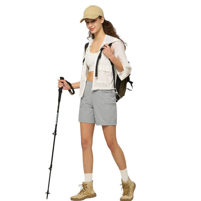 Ladies cropped cargo shorts