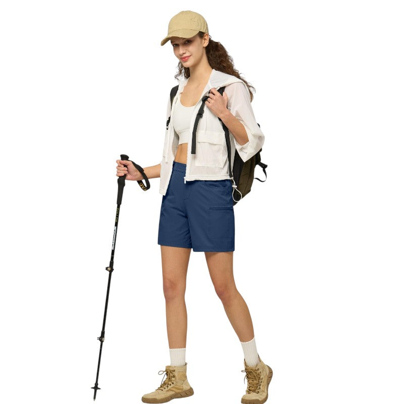 Ladies cropped cargo shorts