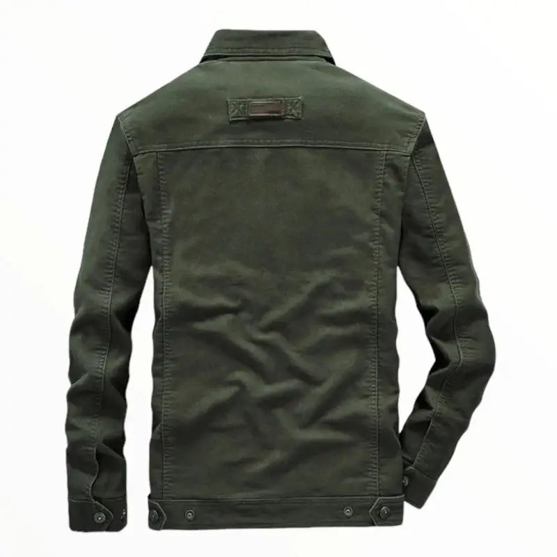 Men denim military jacket
