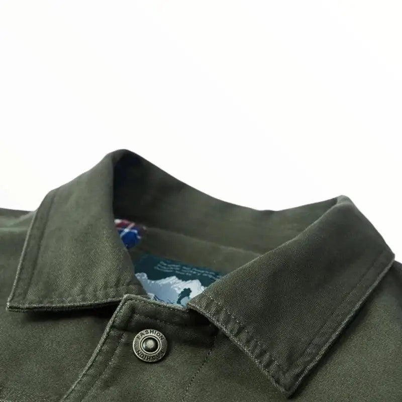 Men denim military jacket