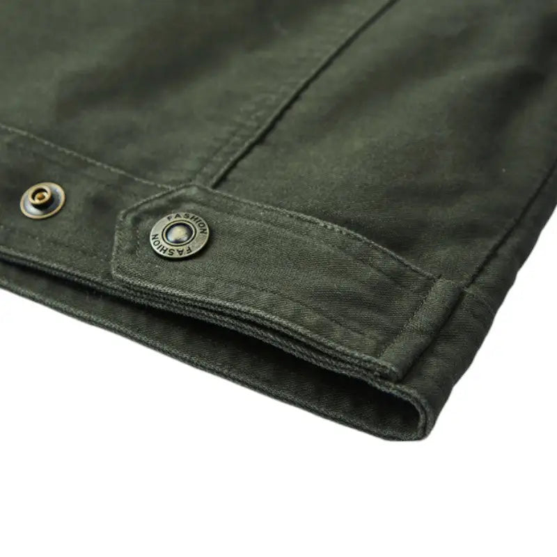 Men denim military jacket