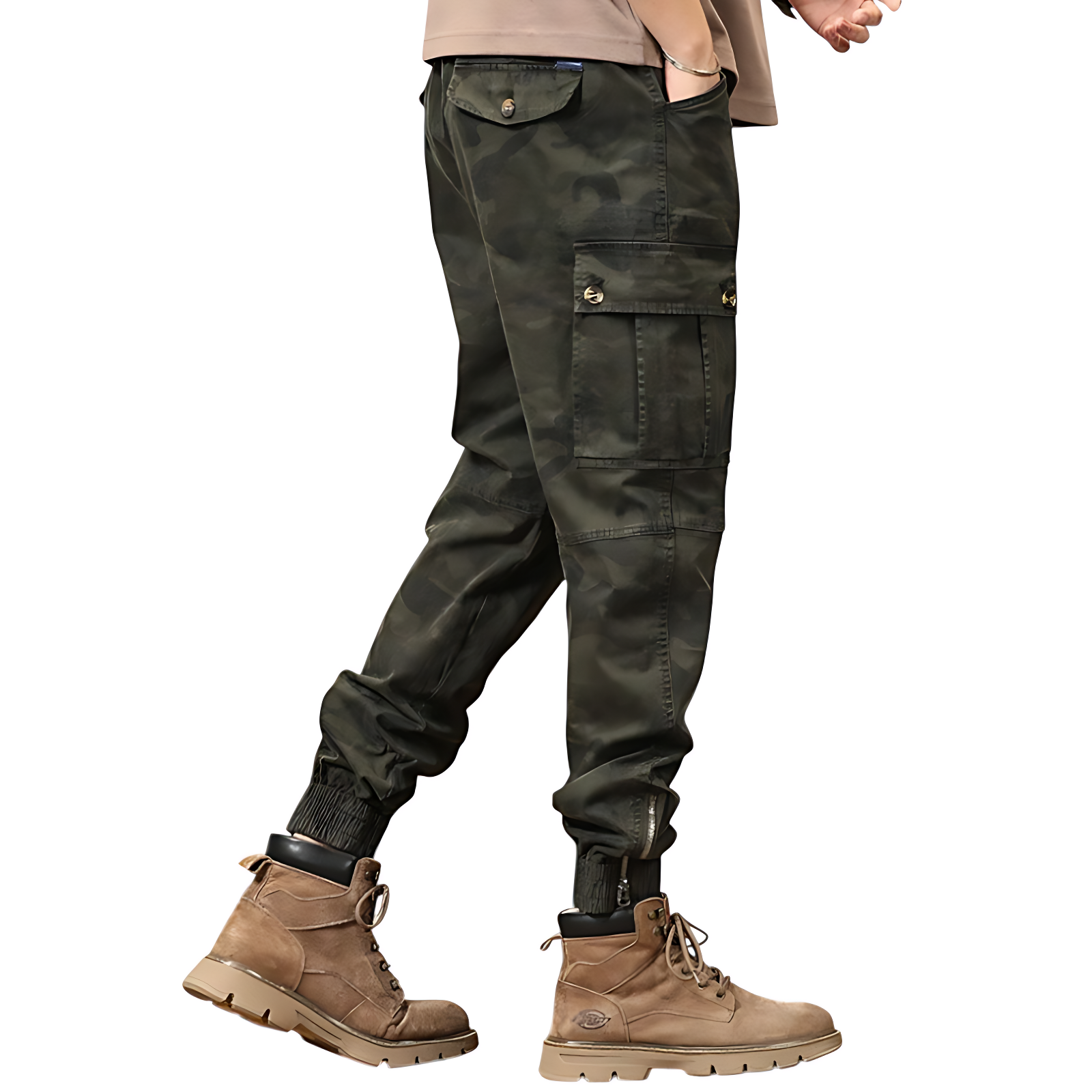 Mens army camo cargo pants