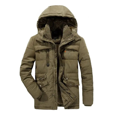 Mens army parka hood