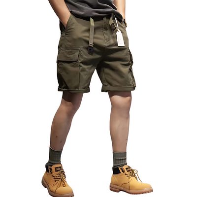 Men’s belted cargo shorts