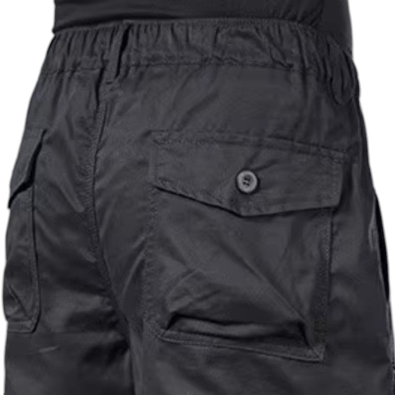 Mens Black Cargo Below The Knee Shorts