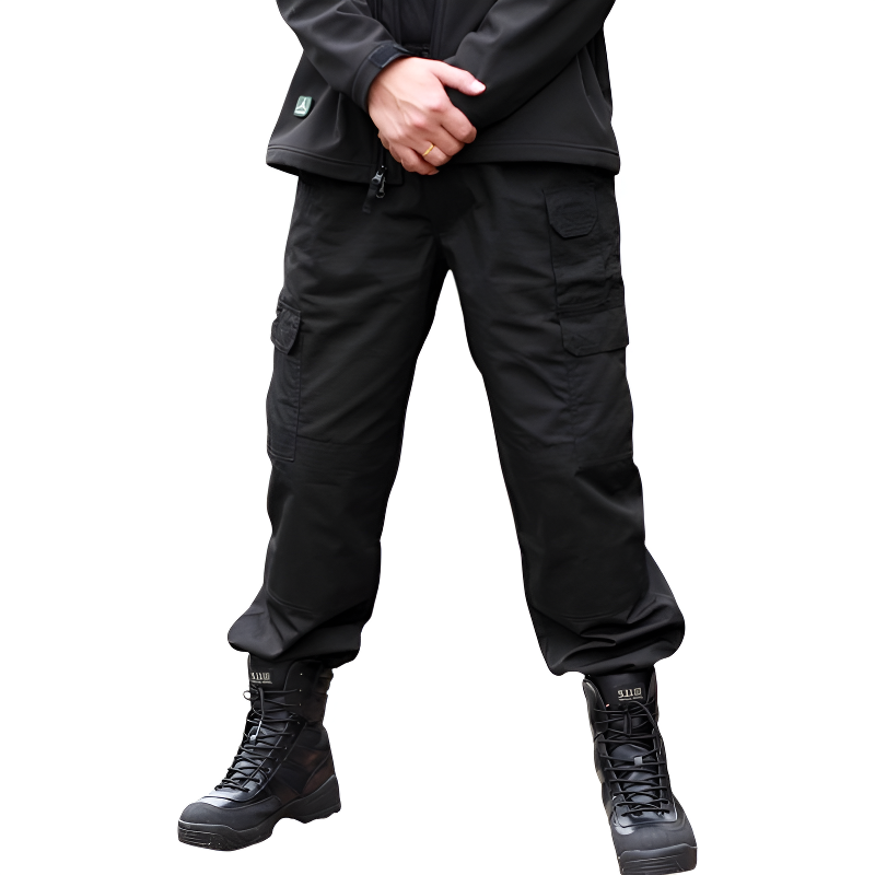 Mens black combat trousers