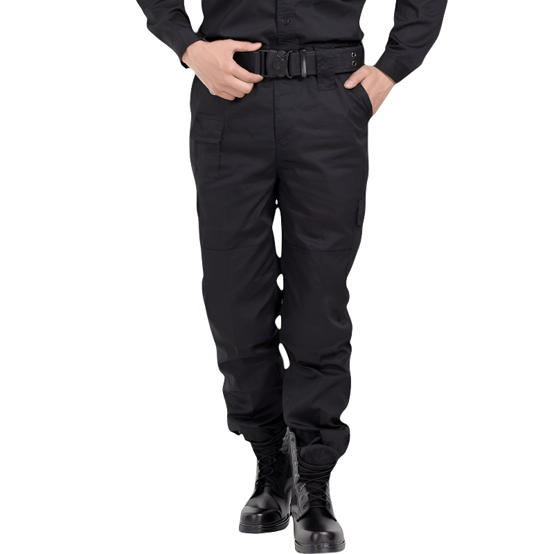Mens black combat trousers