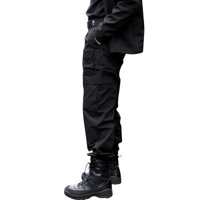 Mens black combat trousers