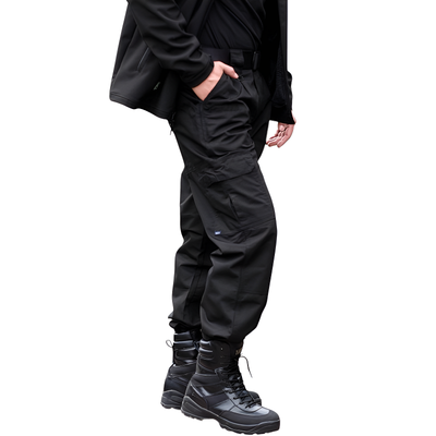 Mens black combat trousers