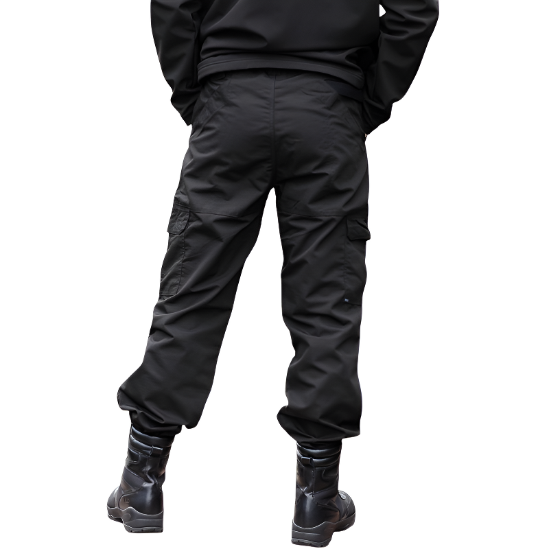 Mens black combat trousers
