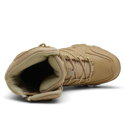 Mens High Leather Tactical Boots