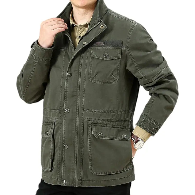 Mens khaki military jacket
