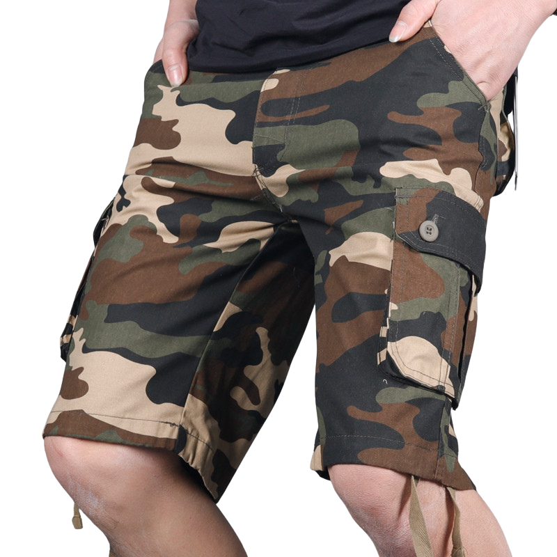 Mens long camo shorts