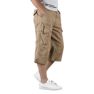 Mens Long Cargo Shorts