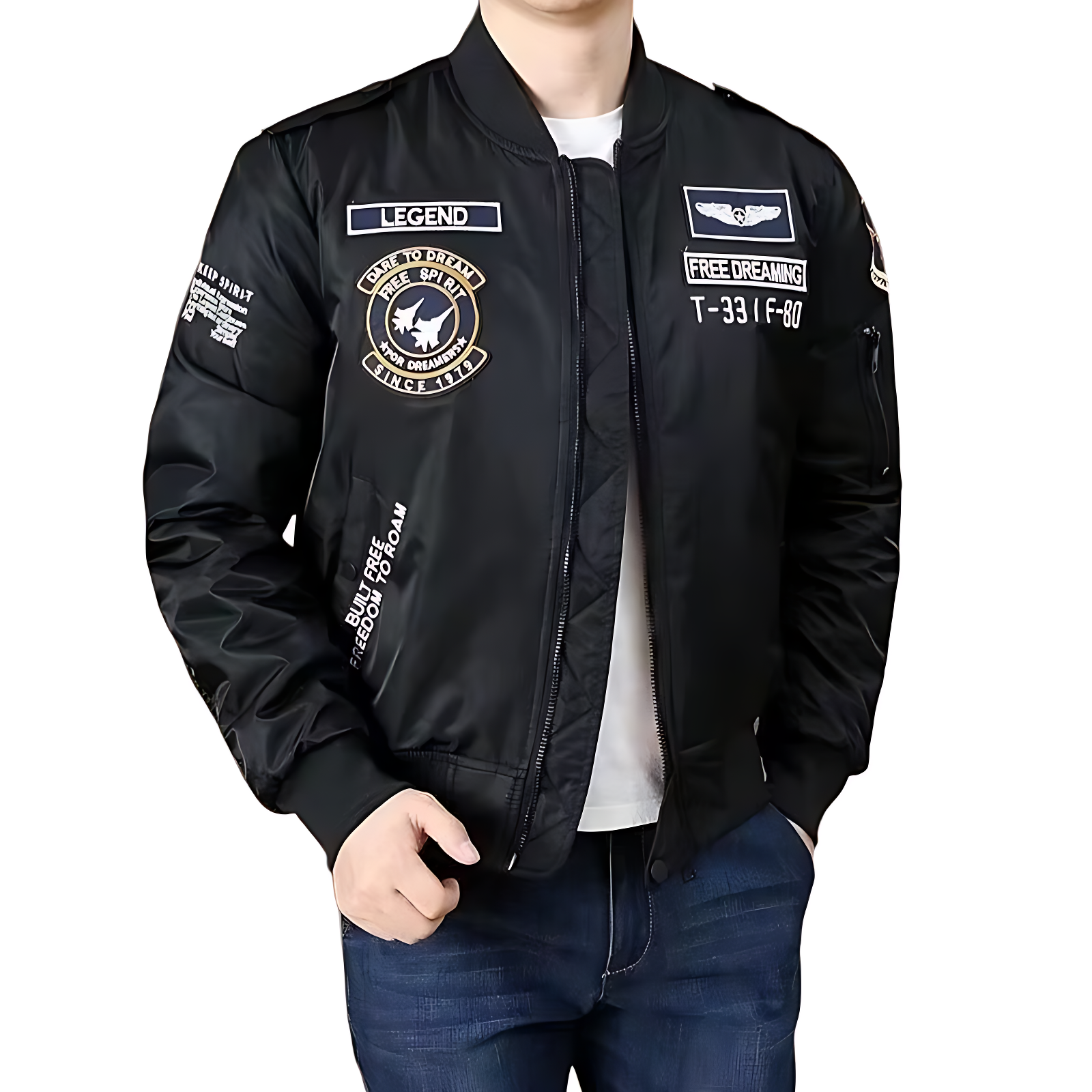 Mens military flight jacket