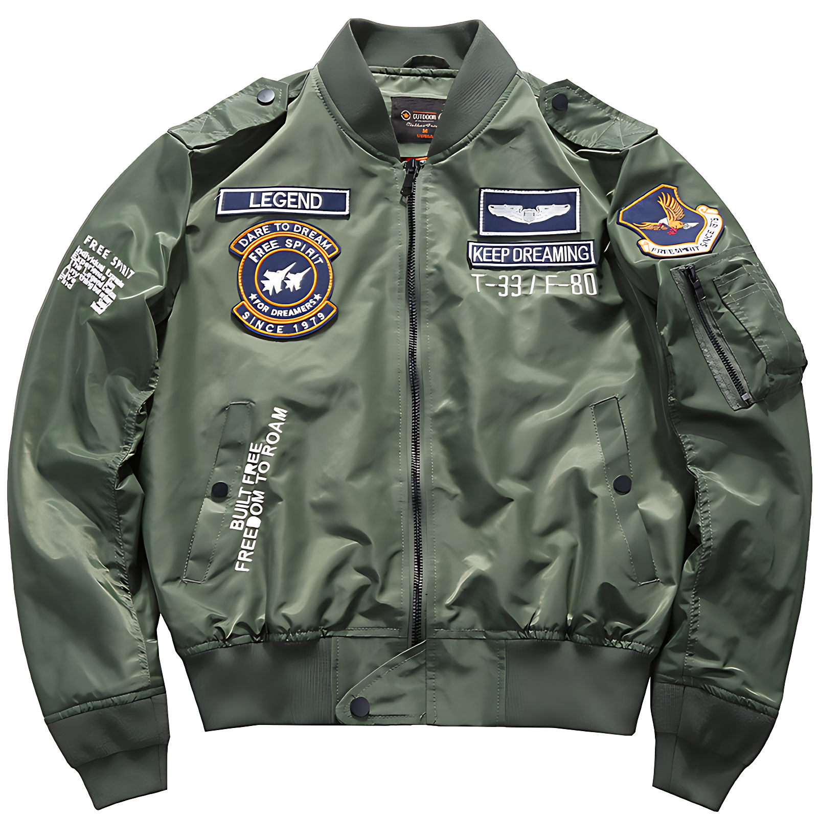 Mens military flight jacket