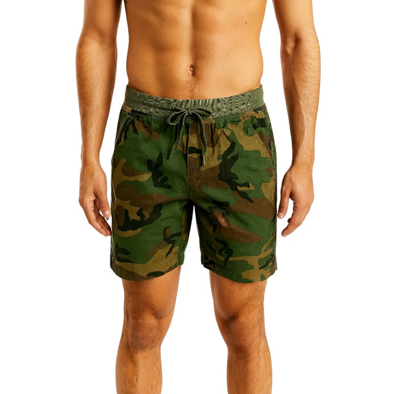Mens stretch camo shorts