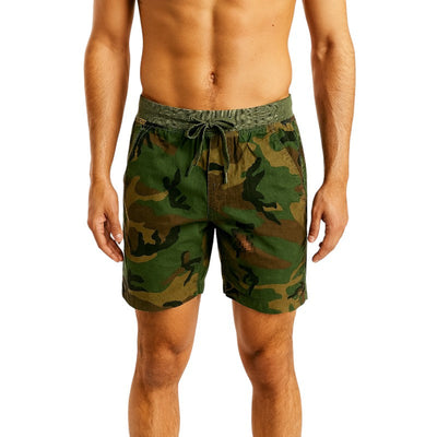 Mens stretch camo shorts