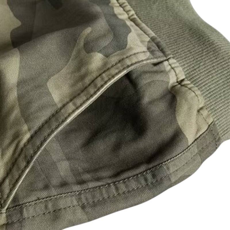 Mens stretch camo shorts